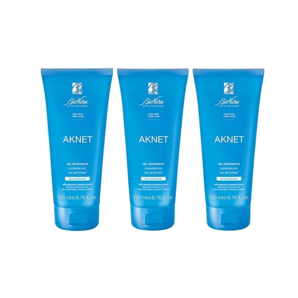 BioNike Aknet Purifying Cleansing Gel 200 ml 3 Pack - Bionike