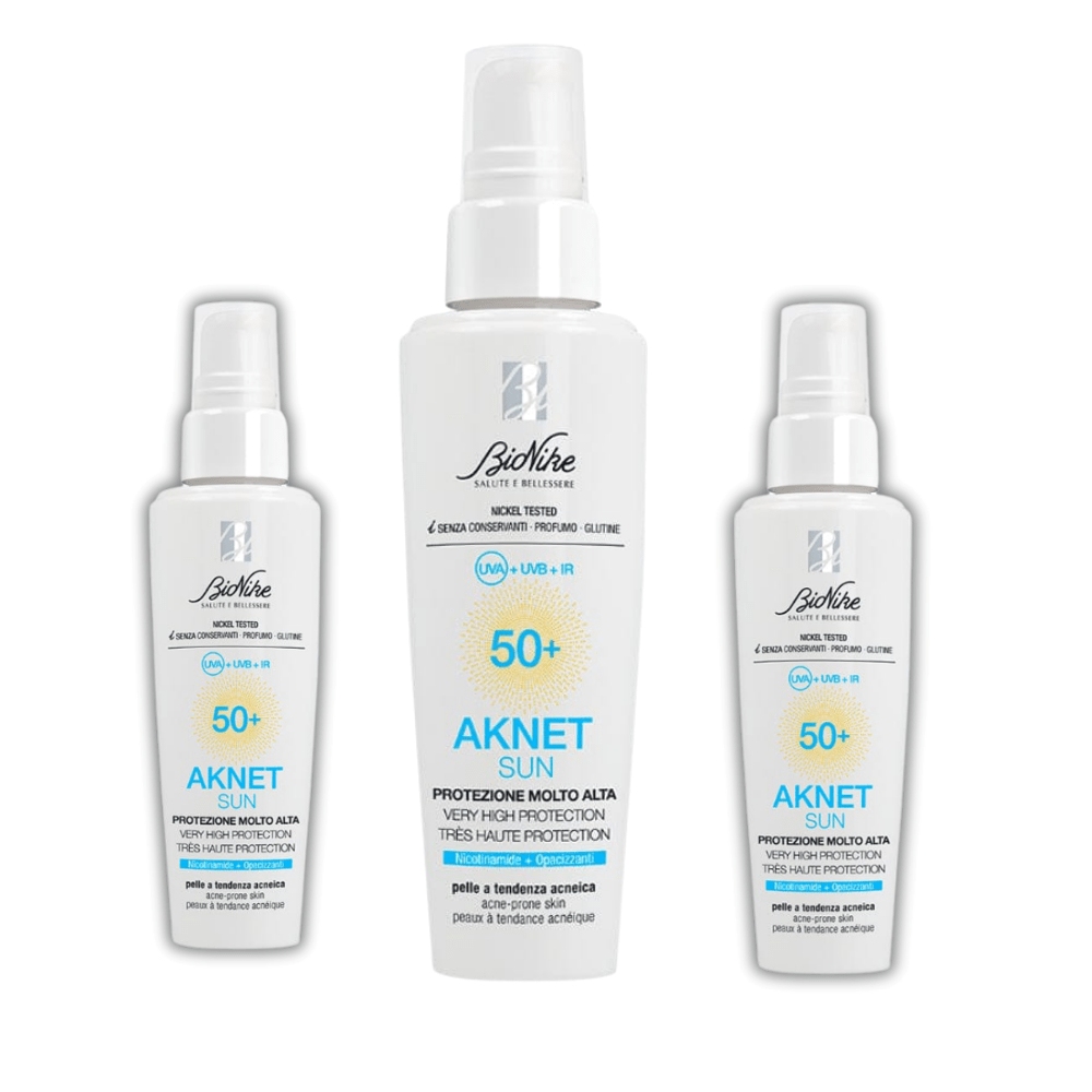 Bionike Aknet Sun Sunscreen Cream Gel Spf50+ 50 ml -3 Pack - Bionike