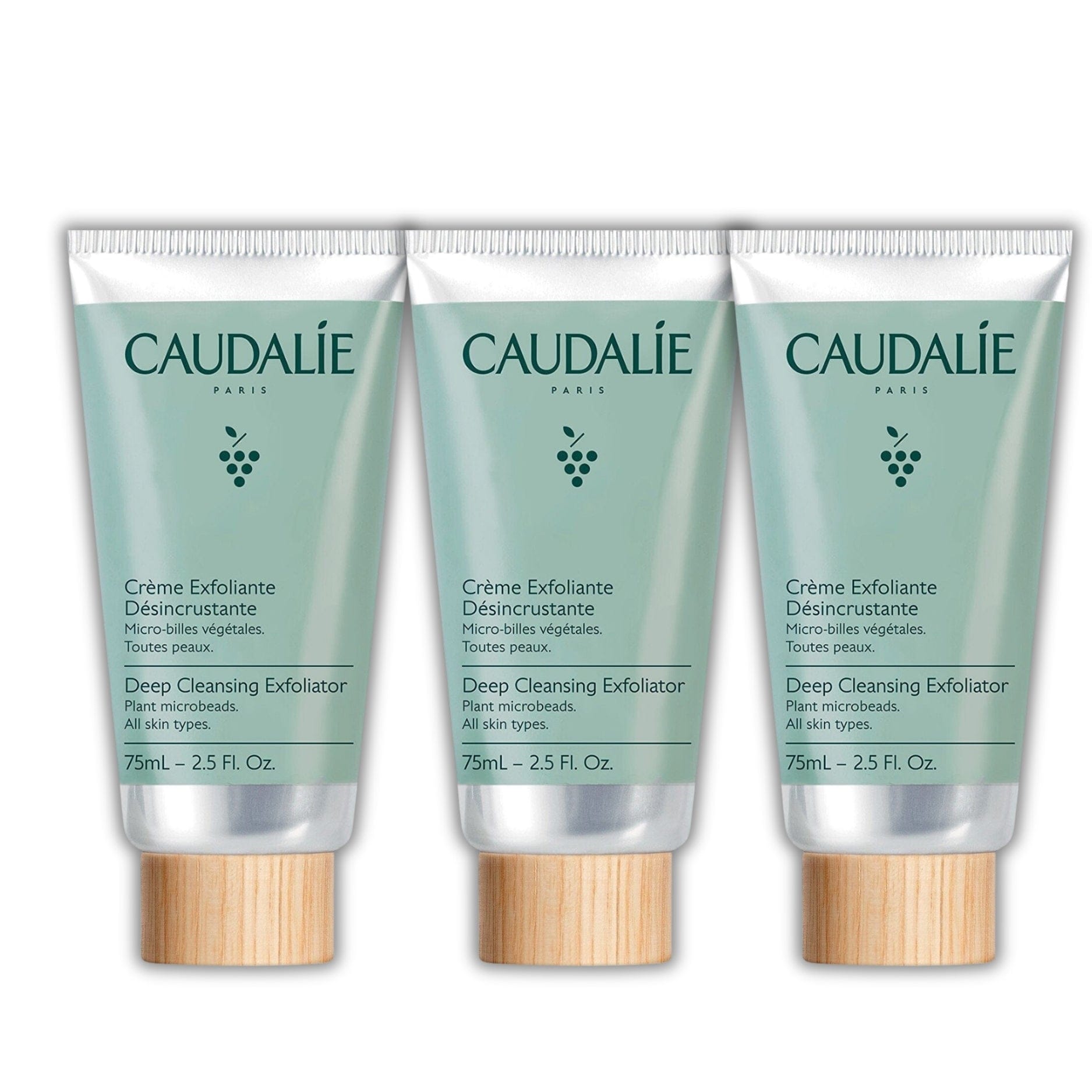 Caudalie Deep Cleansing Exfoliating Peeling 75 ml -3 Pack - Caudalie