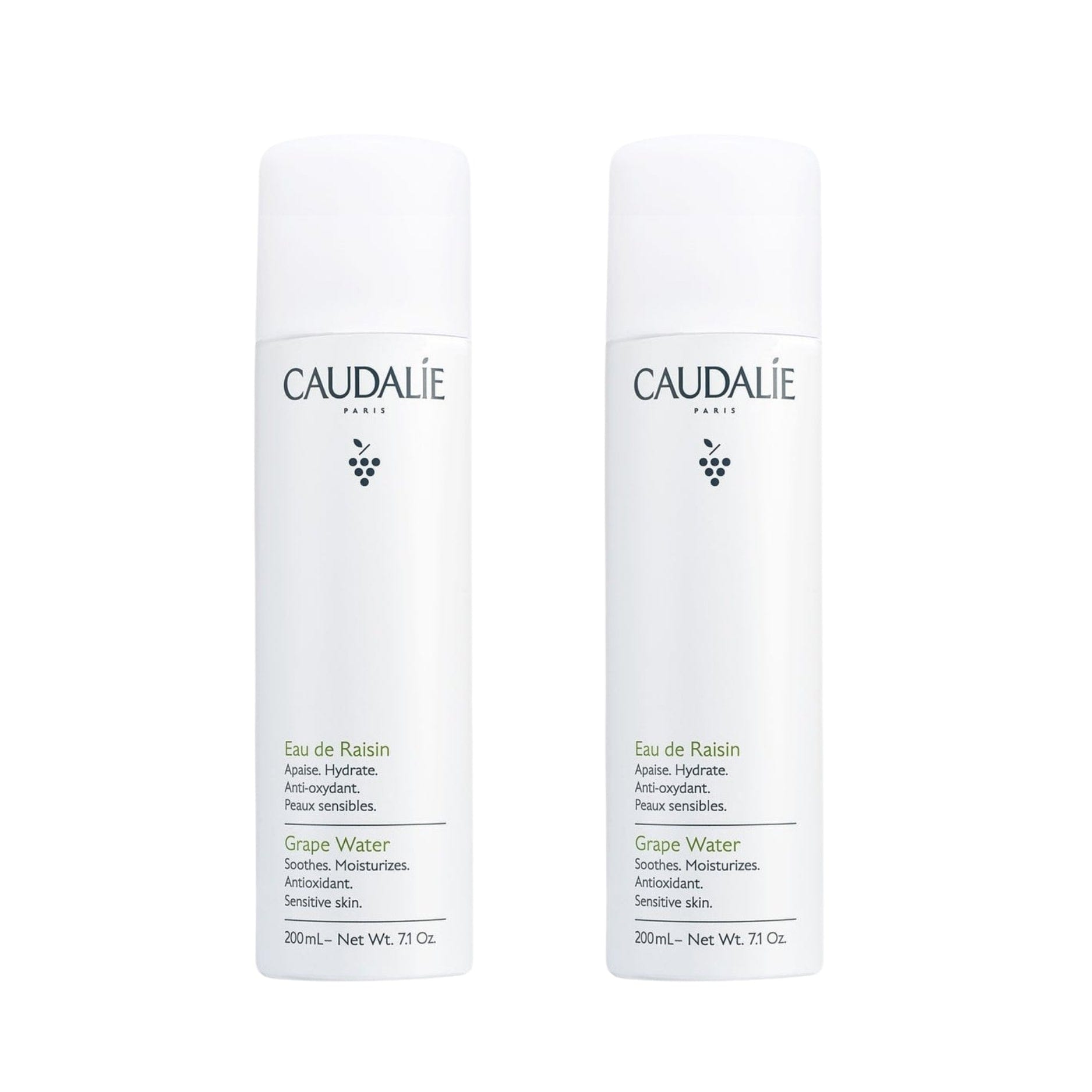 Caudalie Grape Water Hydrating Face Mist - 200ml -2 Pack - Caudalie