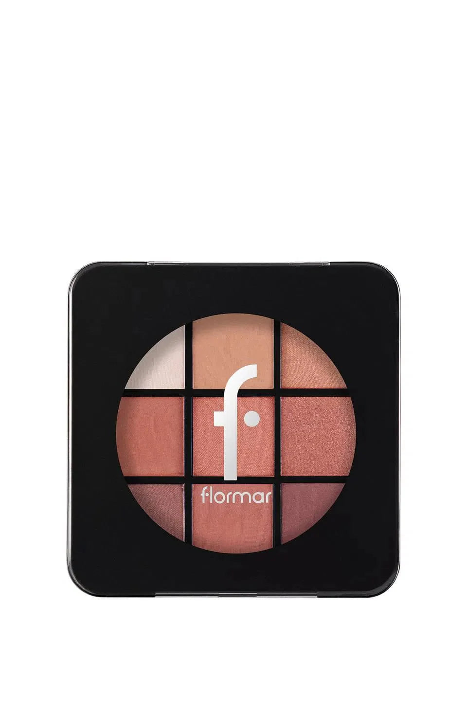 Flormar 9-pack Compact Eyeshadow Palette with Creamy Texture & Matte Finish/Shimmer 9g - 003 Sunset - Flormar
