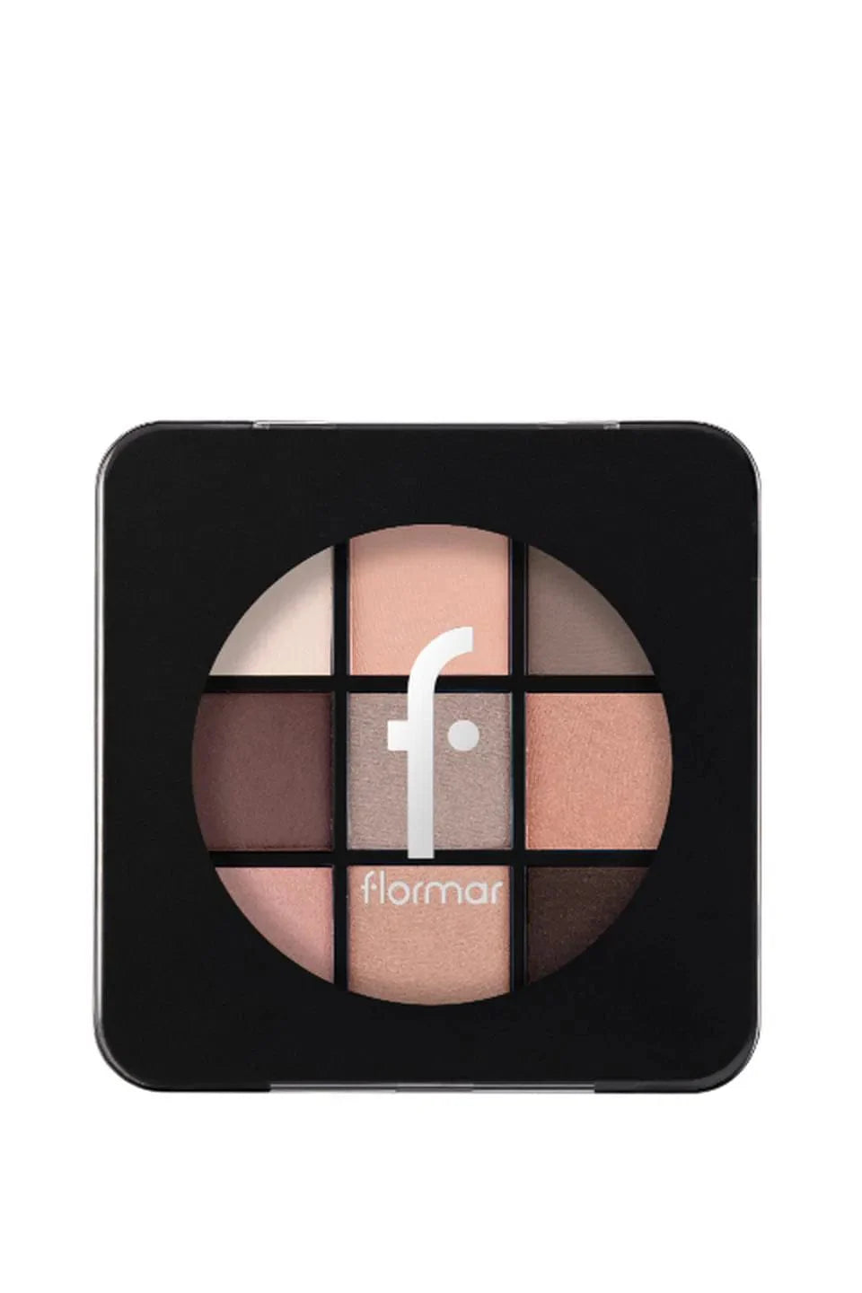 Flormar 9-pack Compact Eyeshadow Palette with Creamy Texture & Matte Finish/Shimmer 9g - 005 Nude - Flormar