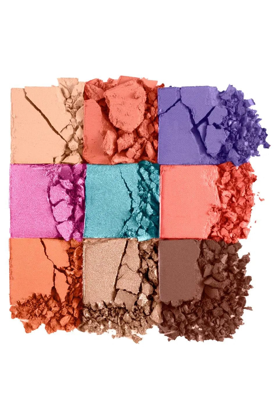 Flormar 9-pack Compact Eyeshadow Palette with Creamy Texture & Matte Finish/Shimmer 9g - 008 Rainbow - Flormar