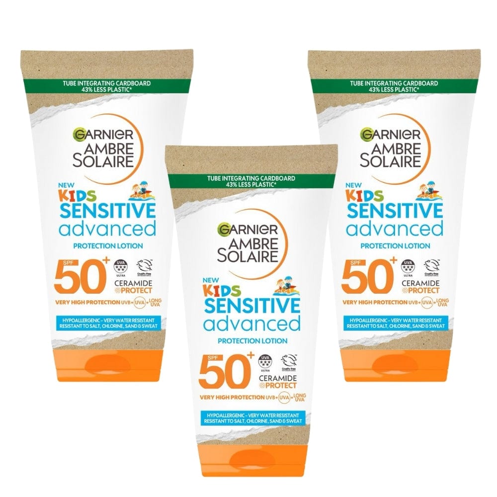 Garnier Ambre Solaire Kids Sensitive Advanced Sun Protection Lotion SPF50+ 175 ml / 5.9 fl oz 3 Pack - Garnier
