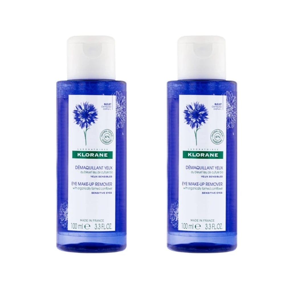 Klorane Eye Make-Up Remover with Organic Cornflower 100 ml -2 Pack - Klorane