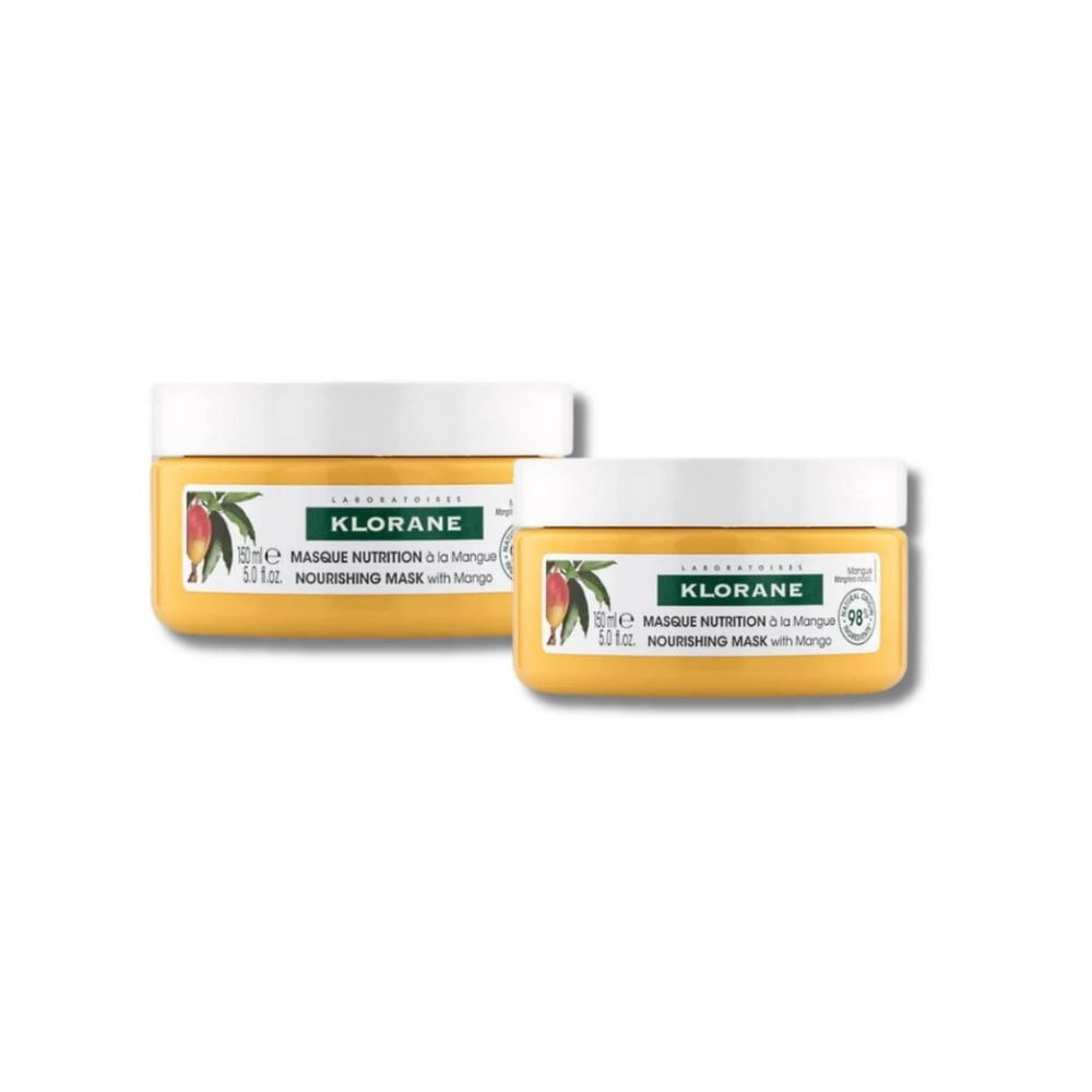 Klorane Mango Content Nourishing Hair Care Mask 150 ml -2 Pack - Klorane