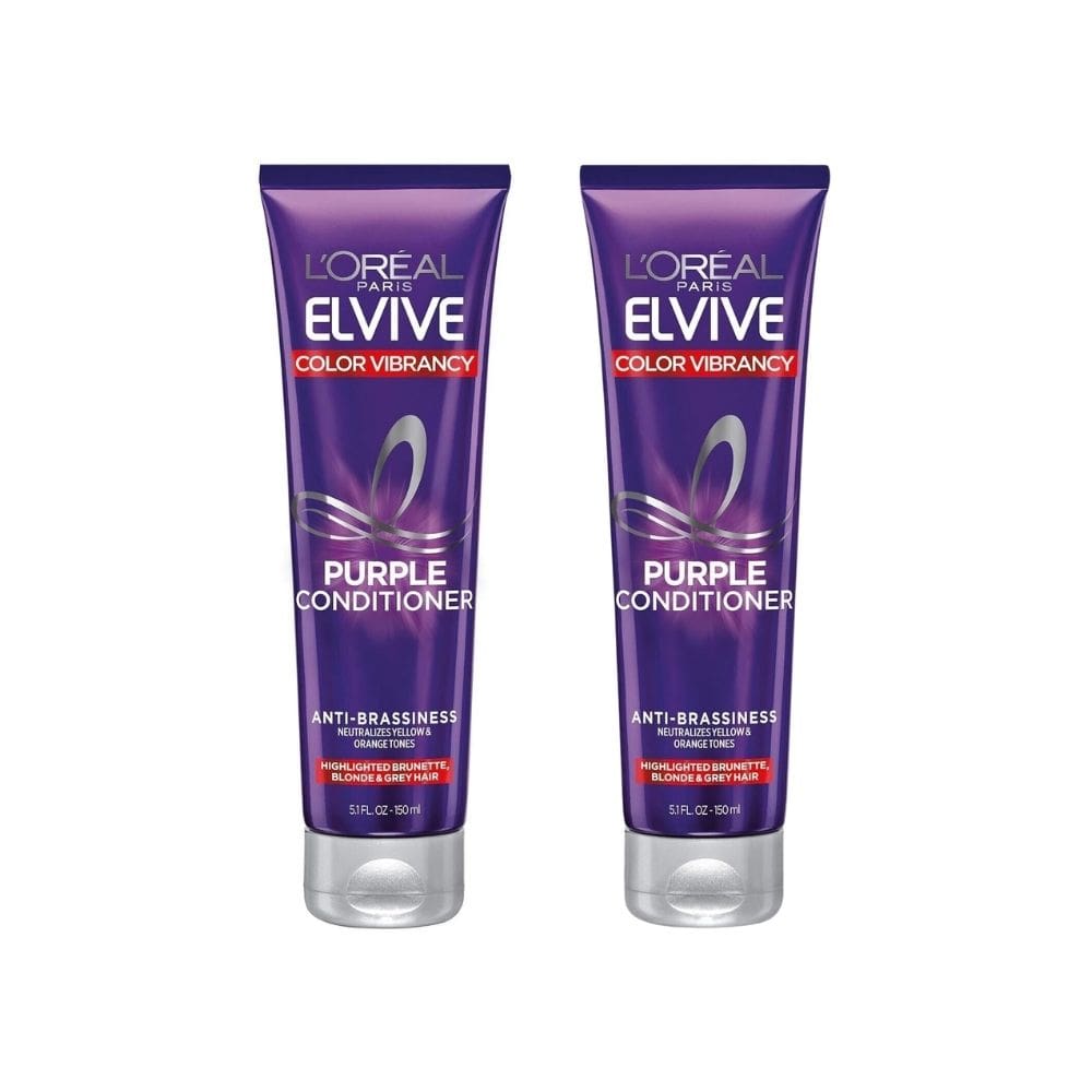 Loreal Elseve Color Vive Anti-Orange Color Correcting Purple Mask 150 ml 2 Pack - Loreal