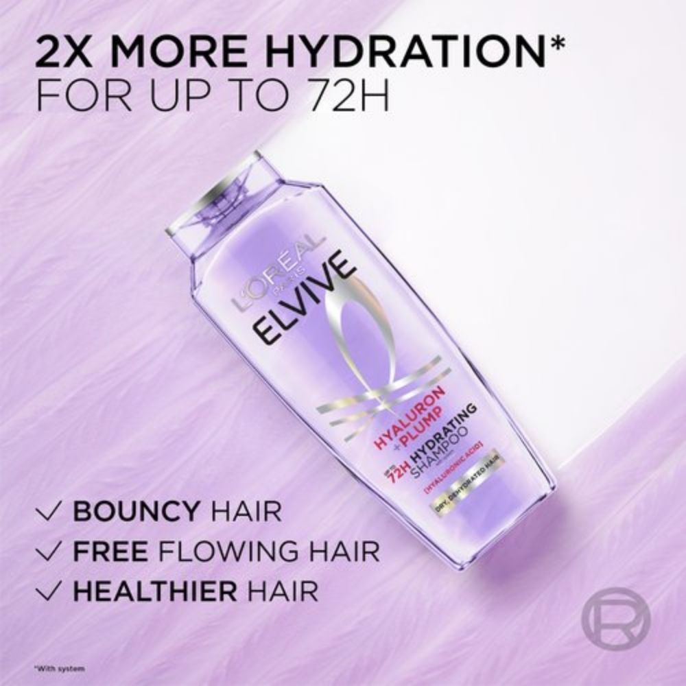 Loreal Elseve Hydra [Hryaluonic] Moisture Filling Shampoo 300 ml -3 Pack - Loreal