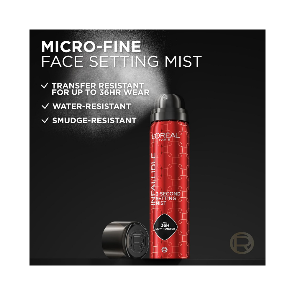 Loreal Paris Infallible 3-Second Setting Mist with Micro-Fine, up to 36H  1.76 Fl Oz - Loreal