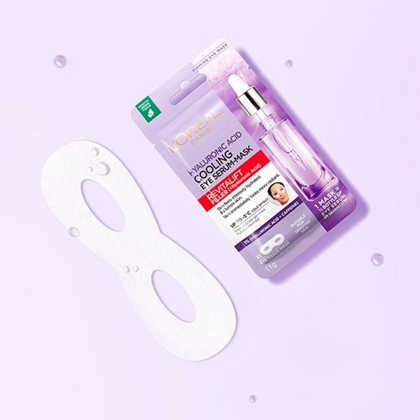 Loreal Revitalift Filler Cooling Hyaluronic Acid + Caffeine Eye Serum Serum Mask - Loreal