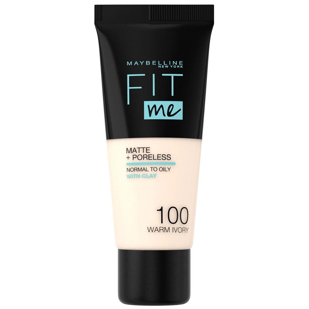 Maybelline Fit Me Matte+Poreless Foundation No:100 Warm Ivory 30ml - Maybelline
