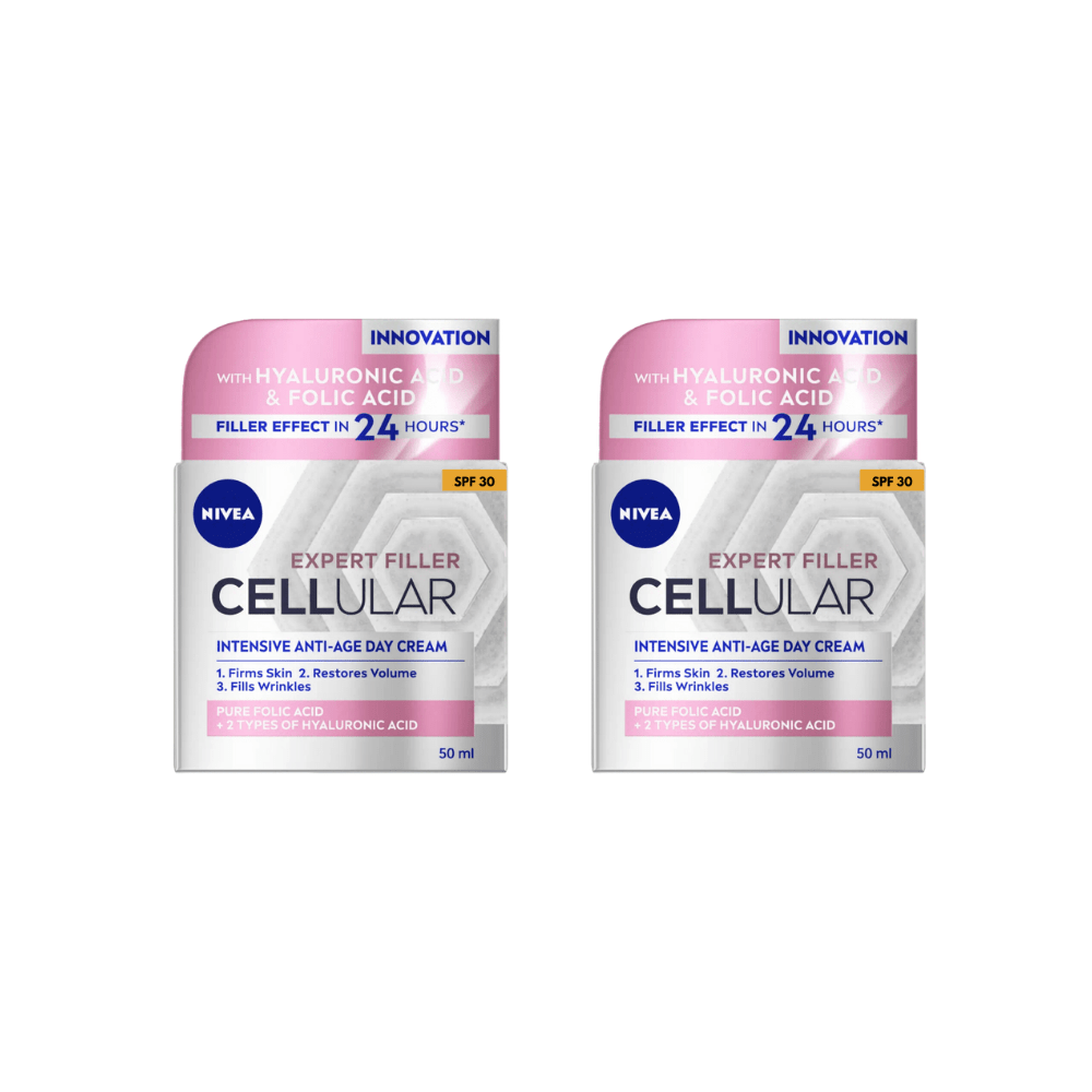 Nivea Cellular Expert Filler Firming Day Face Cream SPF 30 50 ml / 1.7 fl oz - 2 Pack - Nivea