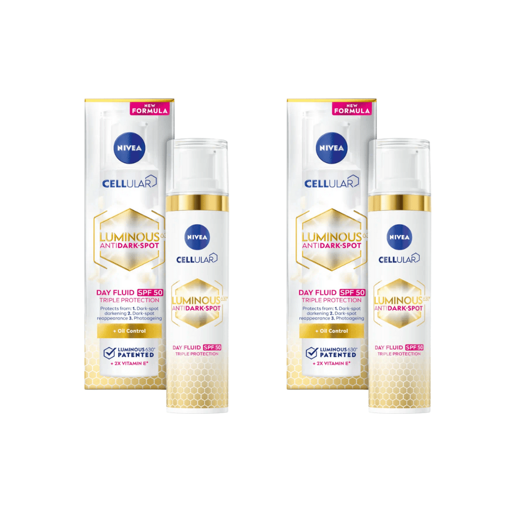 Nivea Cellular Luminous 630 Anti-Dark Spot Day Cream Face Moisturiser SPF50 40ml/ 1.35 fl.oz - 2 Pack - Nivea