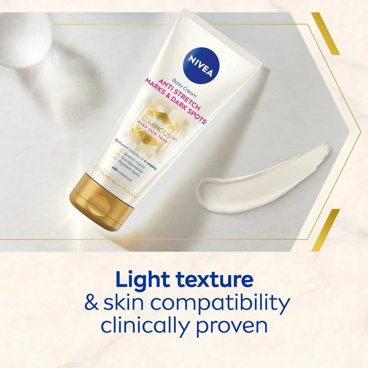 Nivea Luminous 630 Anti Stretch Marks & Dark Spots Body Cream 200ml / 6.8 fl oz - Nivea