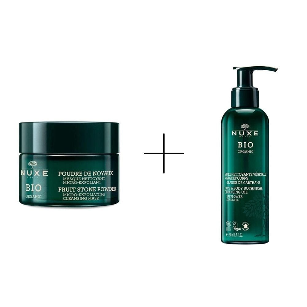 Nuxe Bio Organic Micro-Exfoliating Cleansing Mask 50 ml + Nuxe Bio Organic Cleansing Oil 200 ml - Nuxe