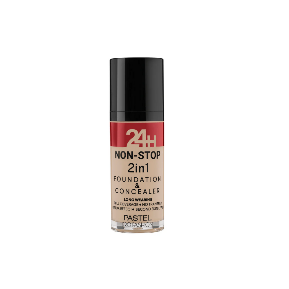 Pastel 24H Non-Stop 2in1 Foundation & Concealer - 603 Ivory - Pastel