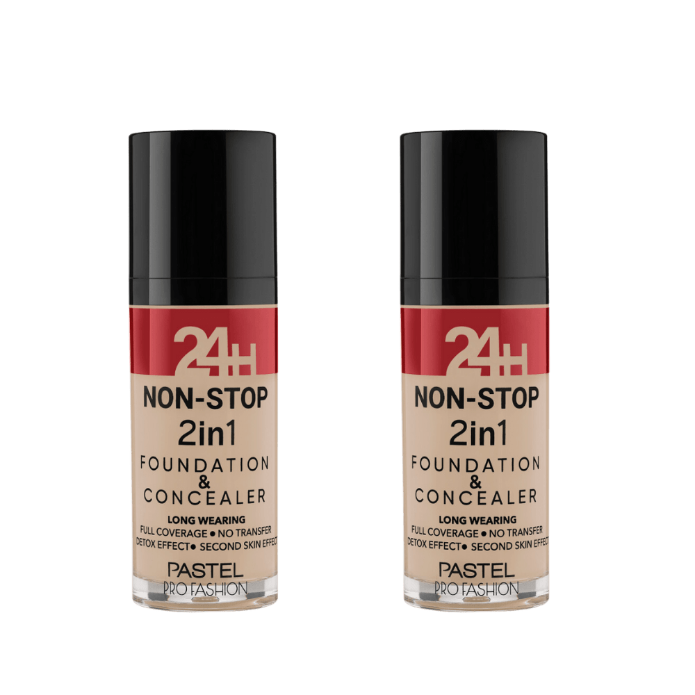 Pastel 24H Non-Stop 2in1 Foundation & Concealer - 603 Ivory 2 Pack - Pastel