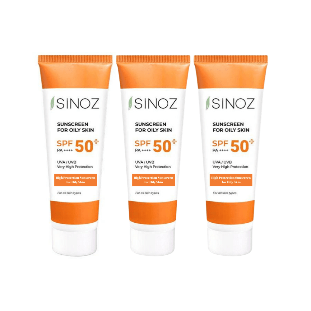 Sinoz Brightening Sunscreen For Oily Skin Spf50 50 ml 3 Pack - Sinoz