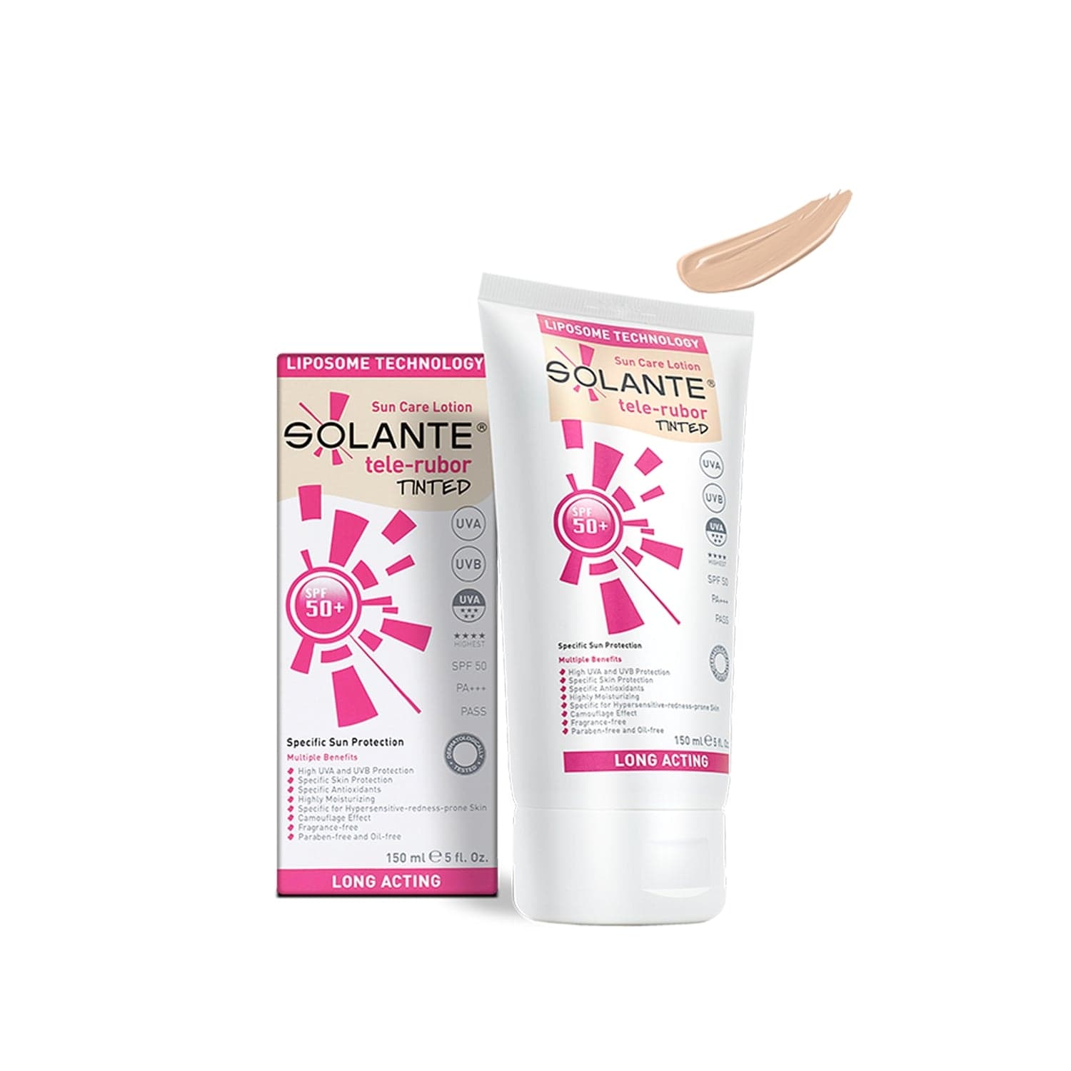Solante Telerubor Tinted SPF 50+ Lotion 150 ml - Solante