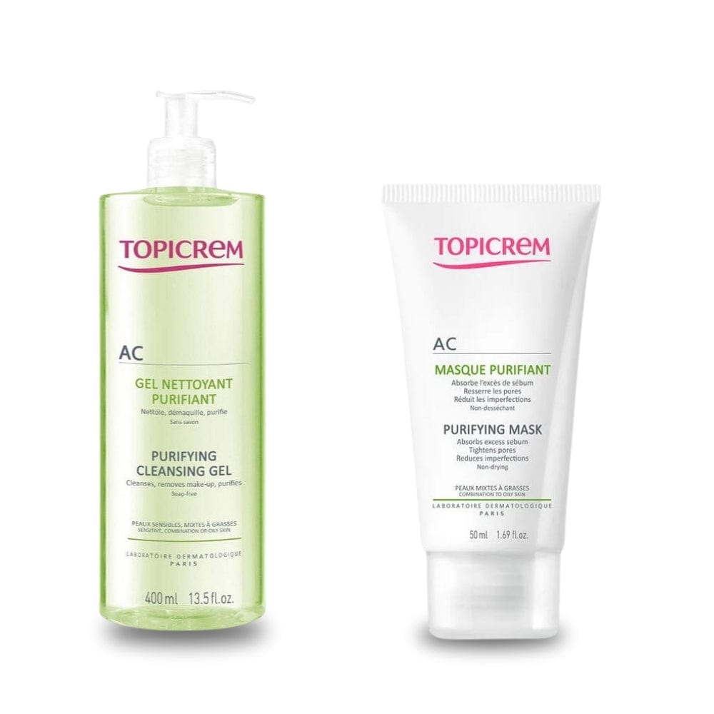 Topicrem AC Purifying Cleansing Gel 400 ml & AC Purifying Mask 50 ml - Topicrem
