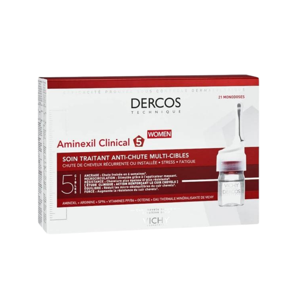 Vichy Dercos Aminexil Clinical 5 Women Anti-Shedding Serum 21 x 6 ml - Vichy
