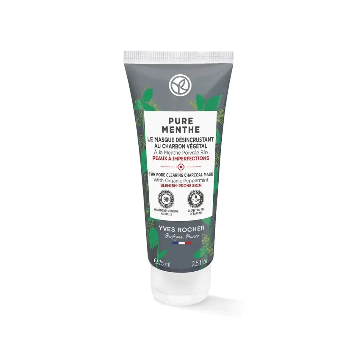 Yves Rocher Pure Menthe Anti Blackhead Charcoal Mask 75 ml - Yves Rocher