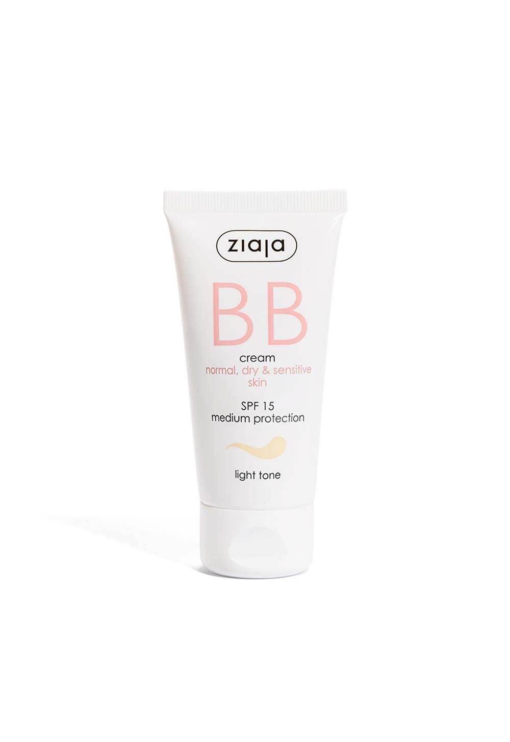 Ziaja BB Cream Light Tone SPF 15 for Normal, Dry and Sensitive Skin 50ml - Ziaja
