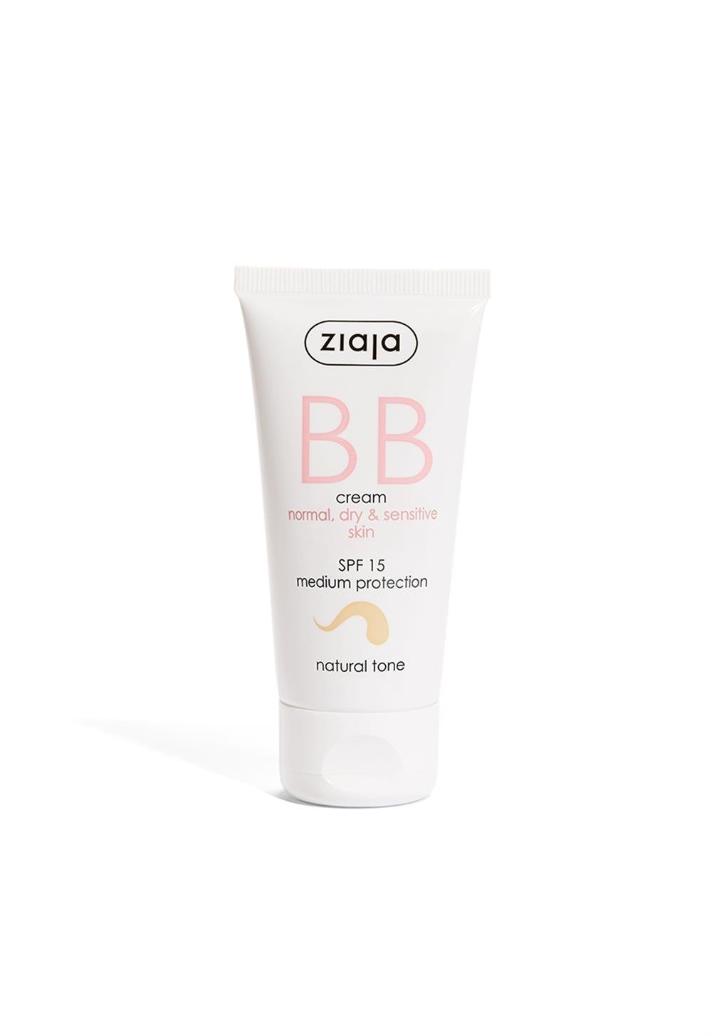 Ziaja BB Cream Natural Tone SPF15 for Normal, Dry and Sensitive Skin 50ml - Ziaja