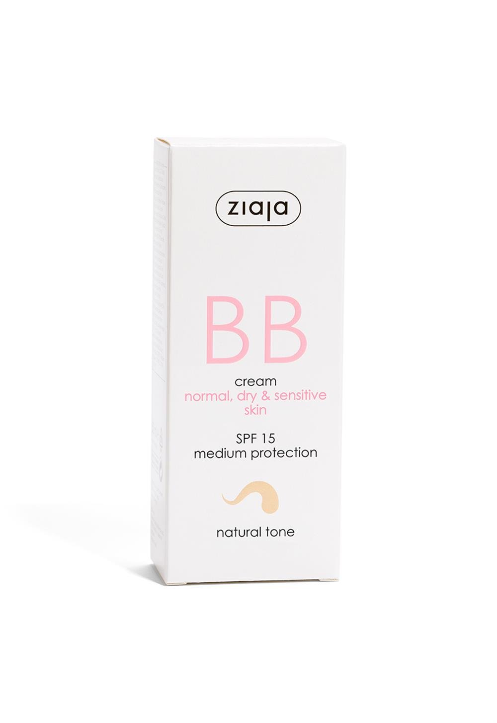 Ziaja BB Cream Natural Tone SPF15 for Normal, Dry and Sensitive Skin 50ml - Ziaja