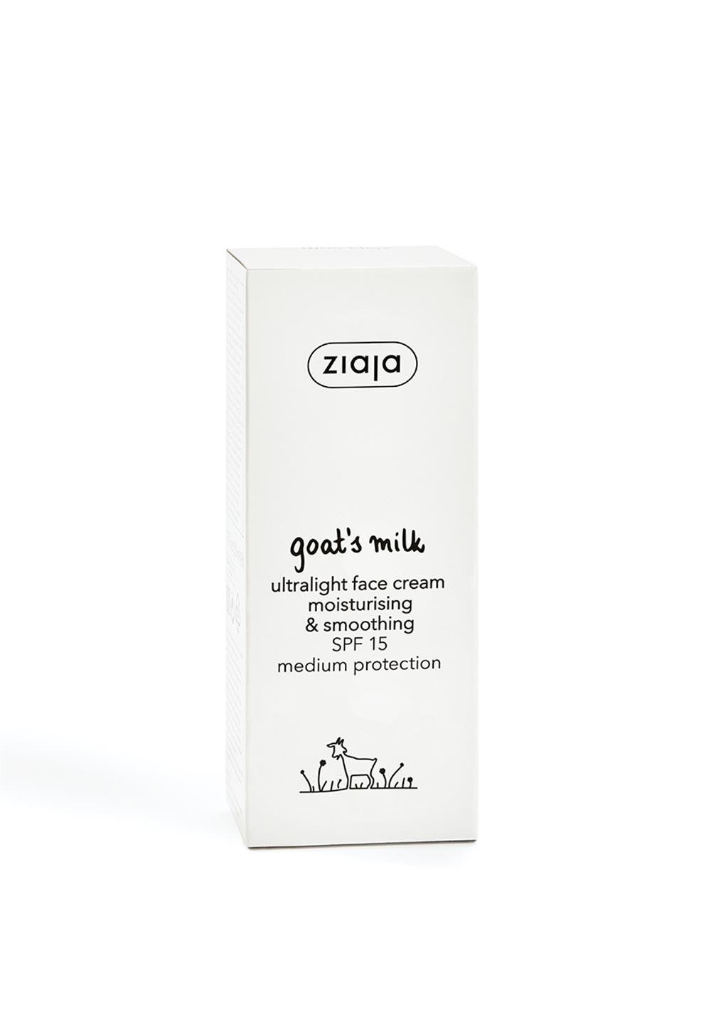 Ziaja Goat Milk Fast Absorbing Moisturizing and Soothing Face Cream SPF 15 50 ml - Ziaja